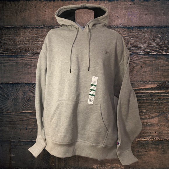 Champion Pullover Fleece Hoodie Grey size X Large - Picture 1 of 9